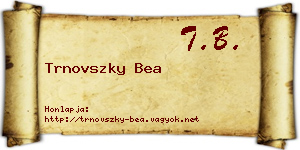 Trnovszky Bea névjegykártya